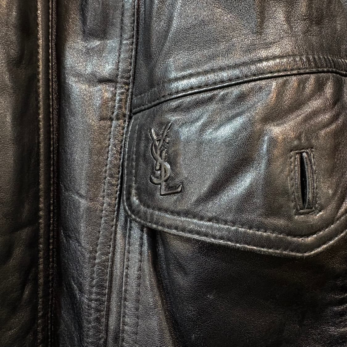 [M] YSL 입생로랑 빈티지 가죽 자켓 상품이미지3