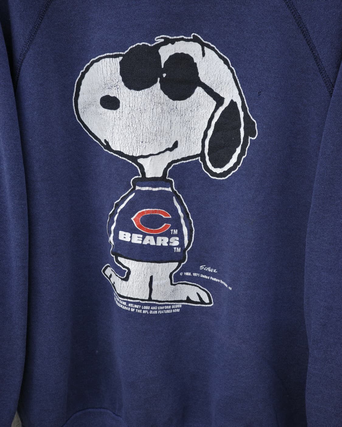 80s artex 시카고베어스x스누피 스웻셔츠 상품이미지3