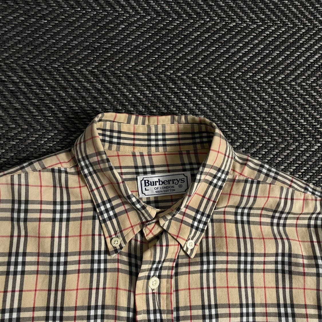 90s 버버리 베이지 노바체크 레트로 셔츠 베이지 y3231 상품이미지5