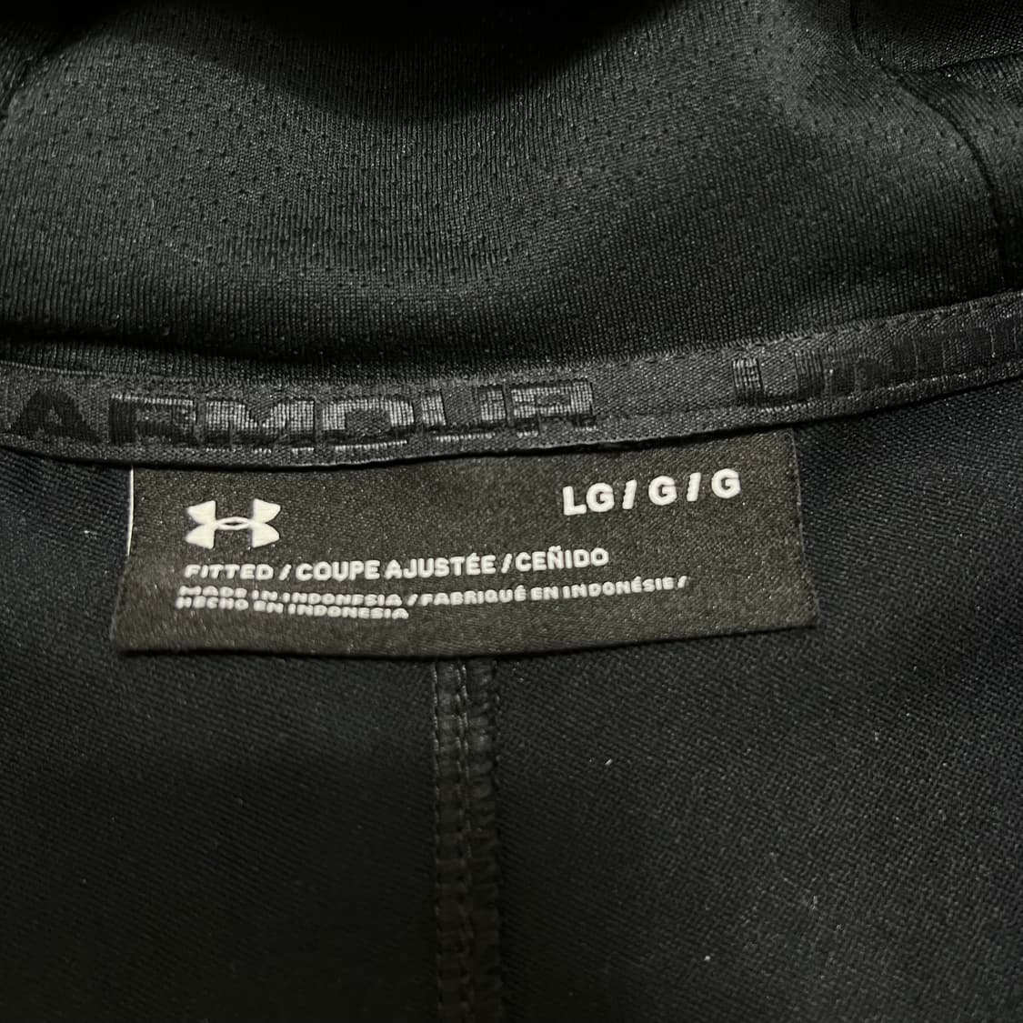 언더아머 여성 로고 피티드 바람막이 후드자켓 [블랙] L/100 상품이미지5