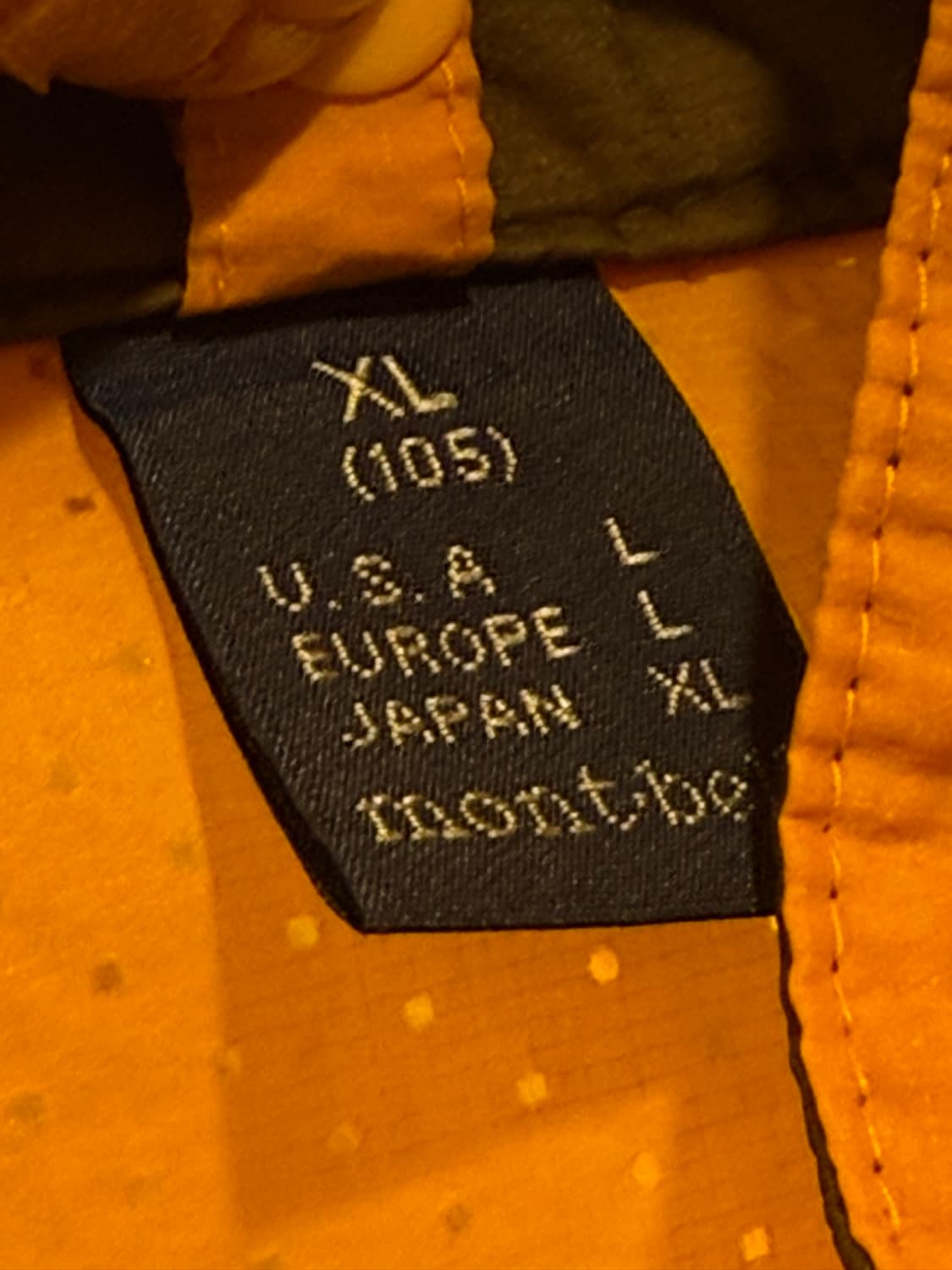 몽벨 오렌지 윈드브레이커 상품이미지2