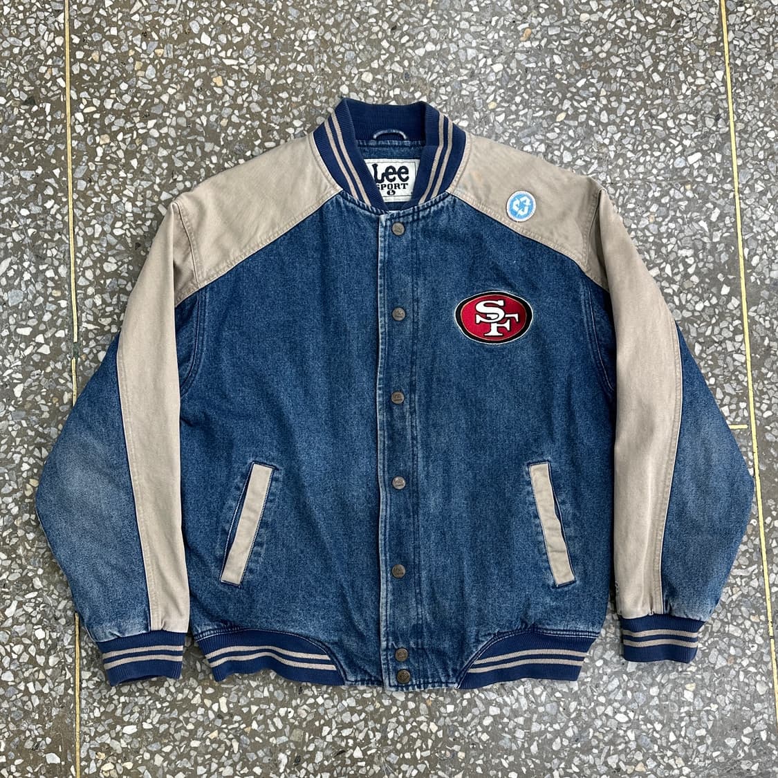 90s 리 49ers 데님 바시티 자켓 L 상품이미지2