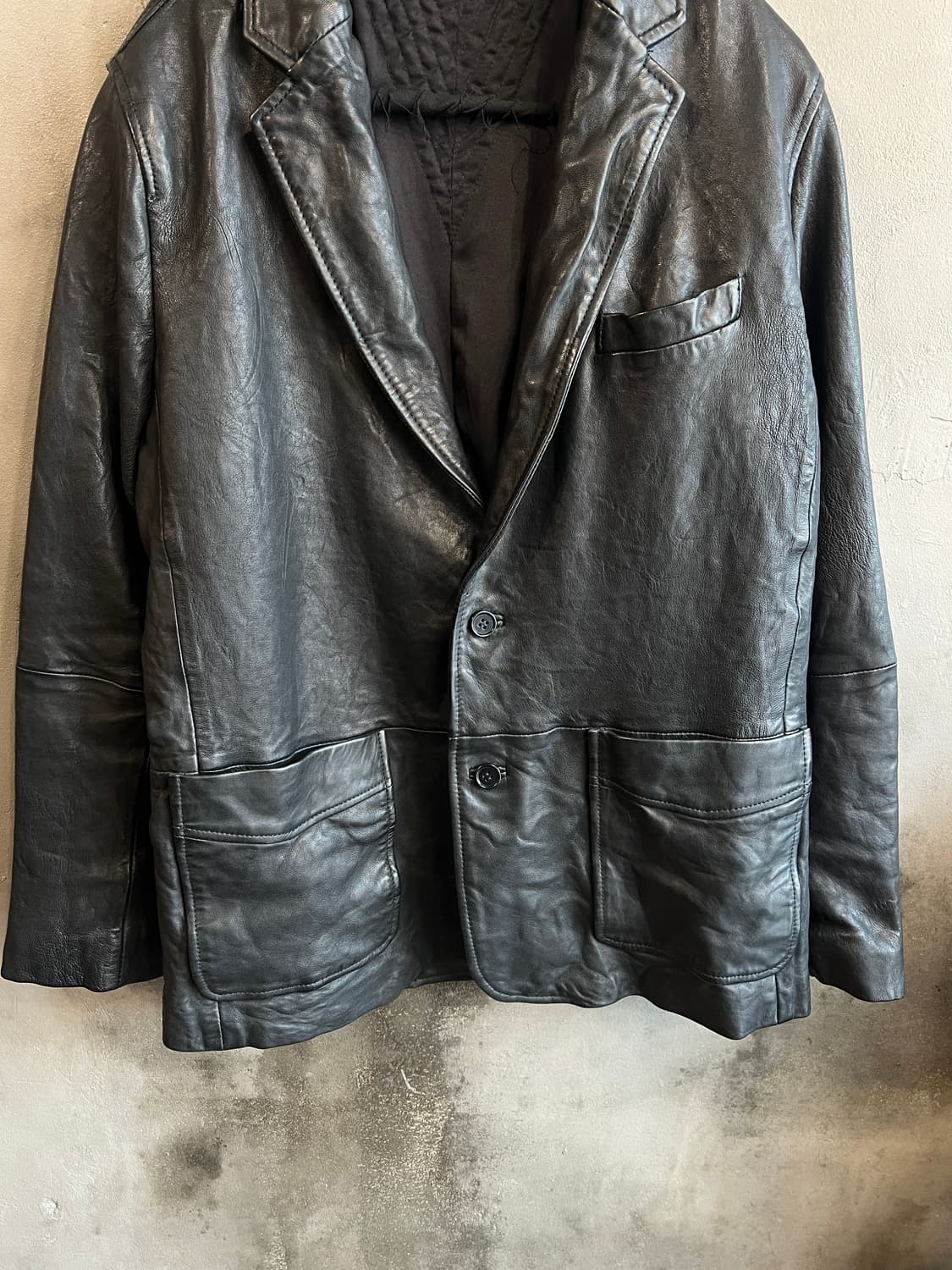 24aw 올세인츠 램스킨 레더 블레이저 상품이미지6