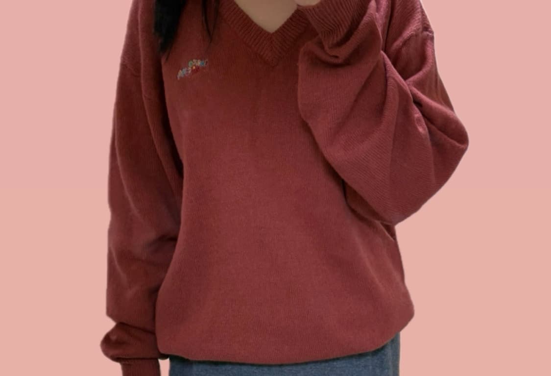 Brick v-neck knit 상품이미지2