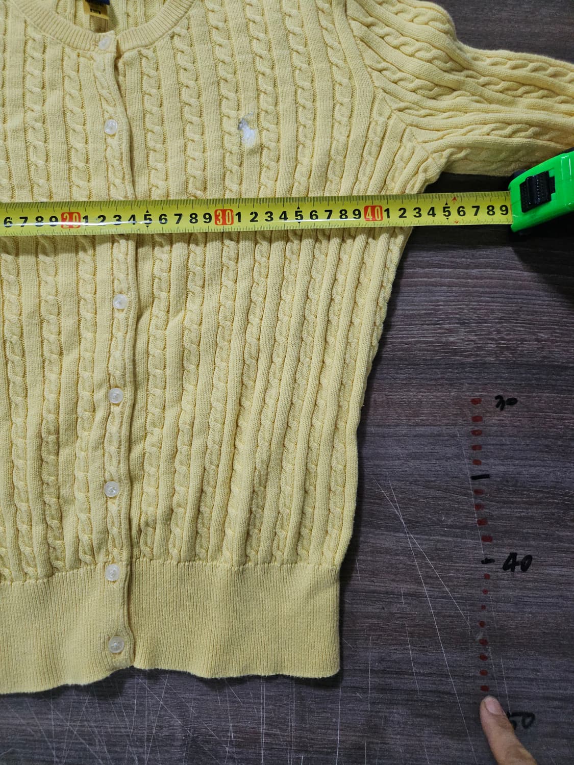 폴로 랄프로렌 옐로우 꽈배기 가디건 상품이미지6