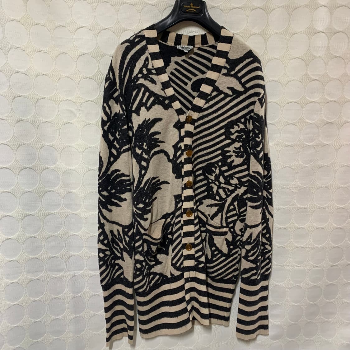 vivienne westwood man 플라워 스트라이프 니트 가디건 상품이미지3