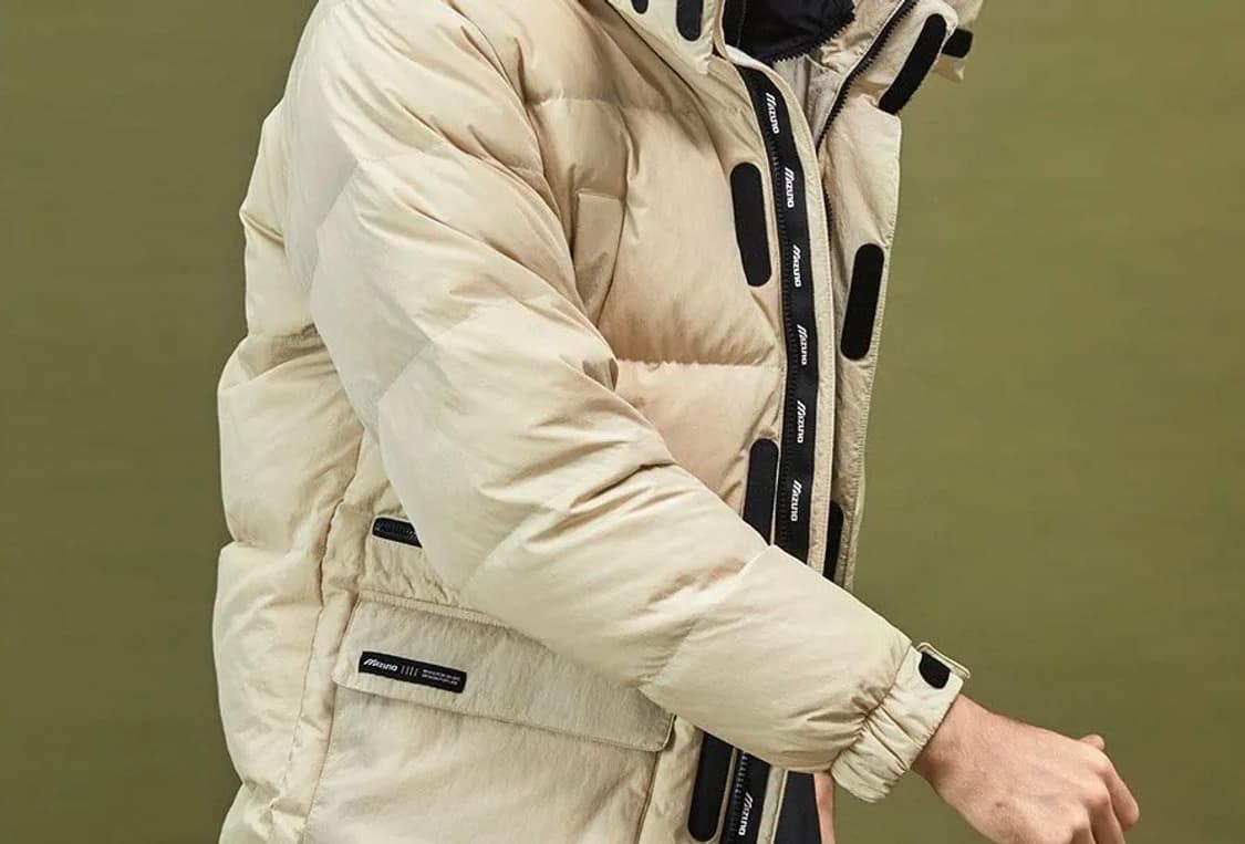 미즈노 MIZUNO 미드 덕다운 자켓 라이트베이지 상품이미지10