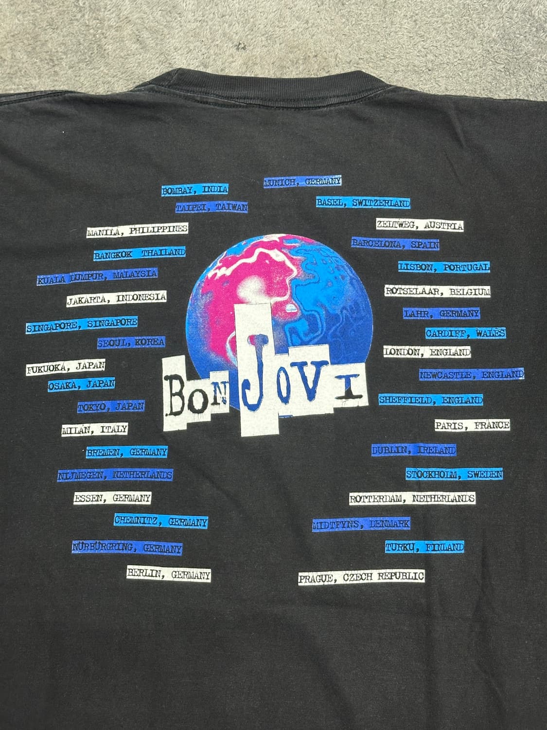 1995' Bon Jovi 월드 투어 티셔츠 XL 상품이미지4