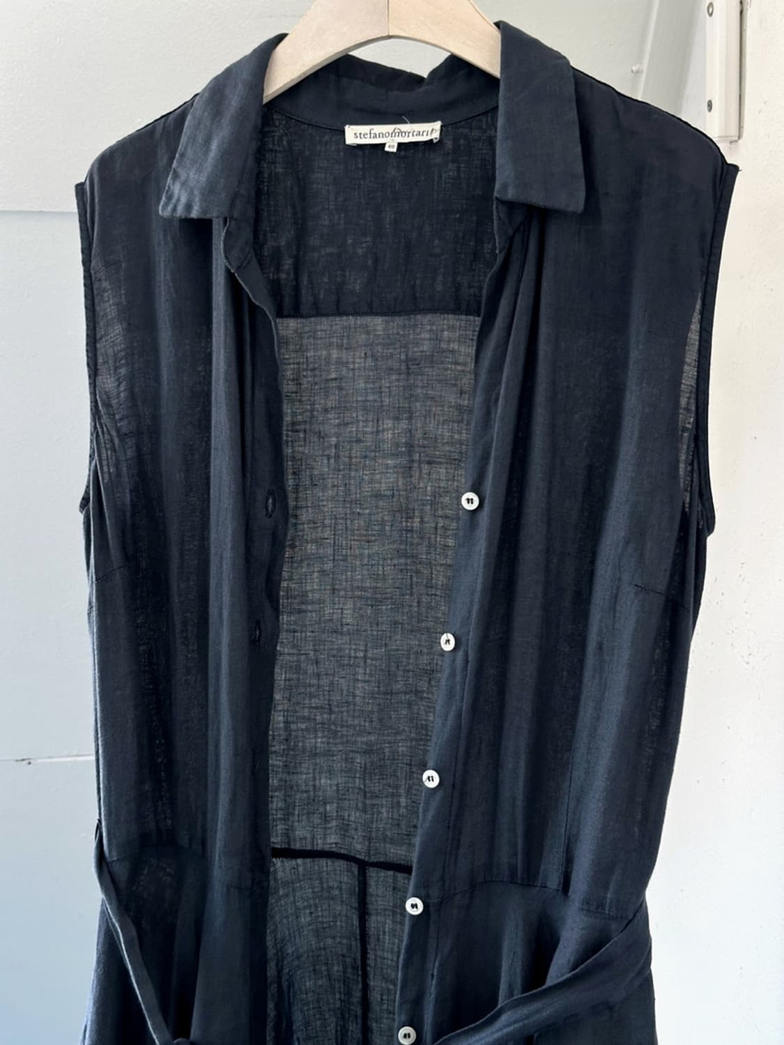 ITALY made natural linen 3way sleeveless 상품이미지2