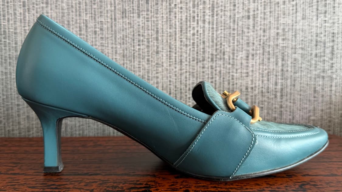 나인웨스트 펌프스 가죽 구두 송치 미드힐 로퍼 230 굽높이 4cm 상품이미지4