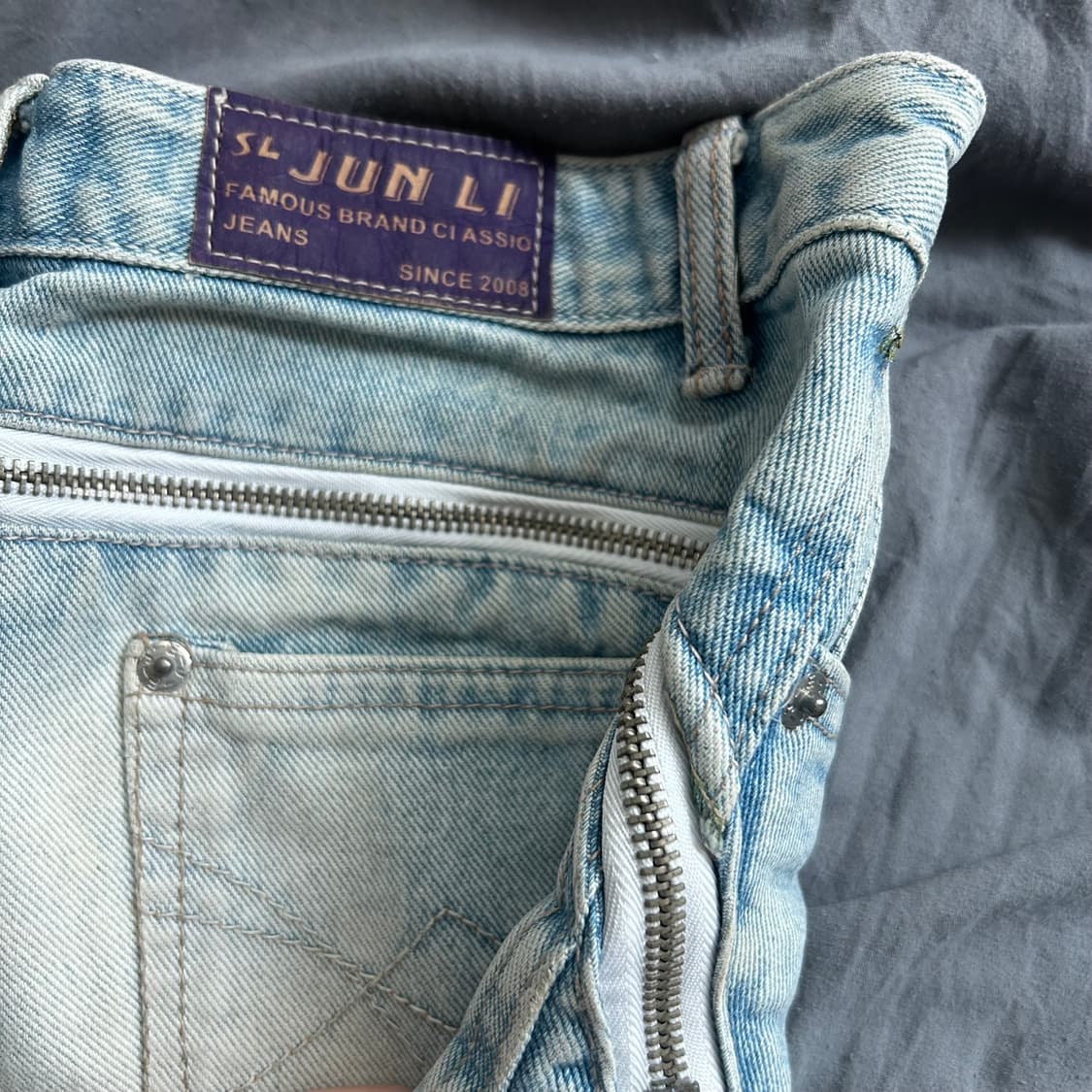 빈티지 지퍼 데님 쇼츠 상품이미지4