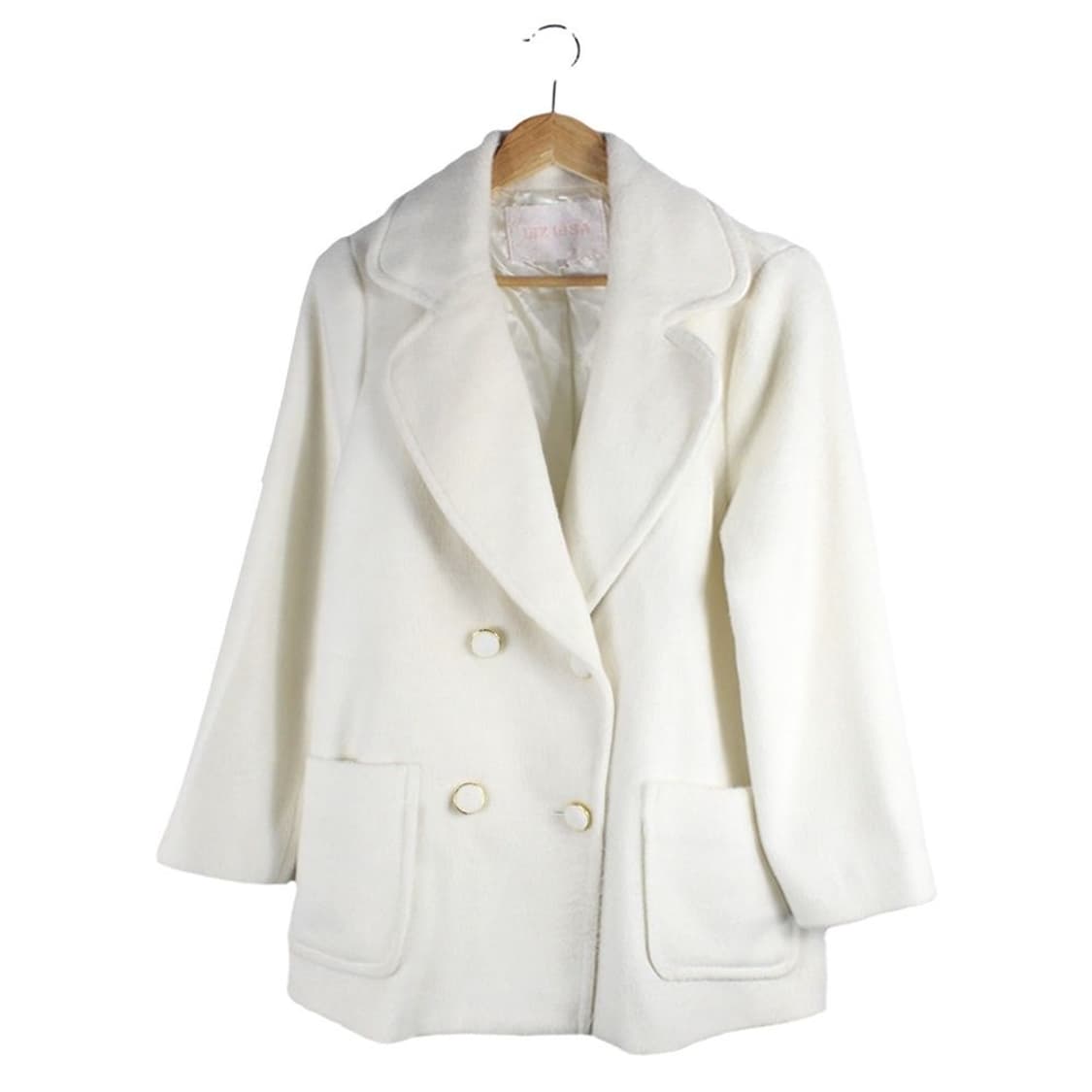 리즈리사 화이트 투버튼 숏코트  상품이미지1