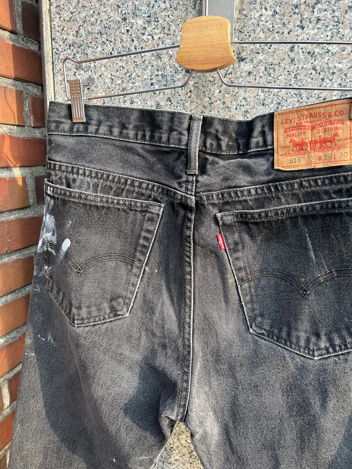 리바이스516 블랙 34(33) 상품이미지5