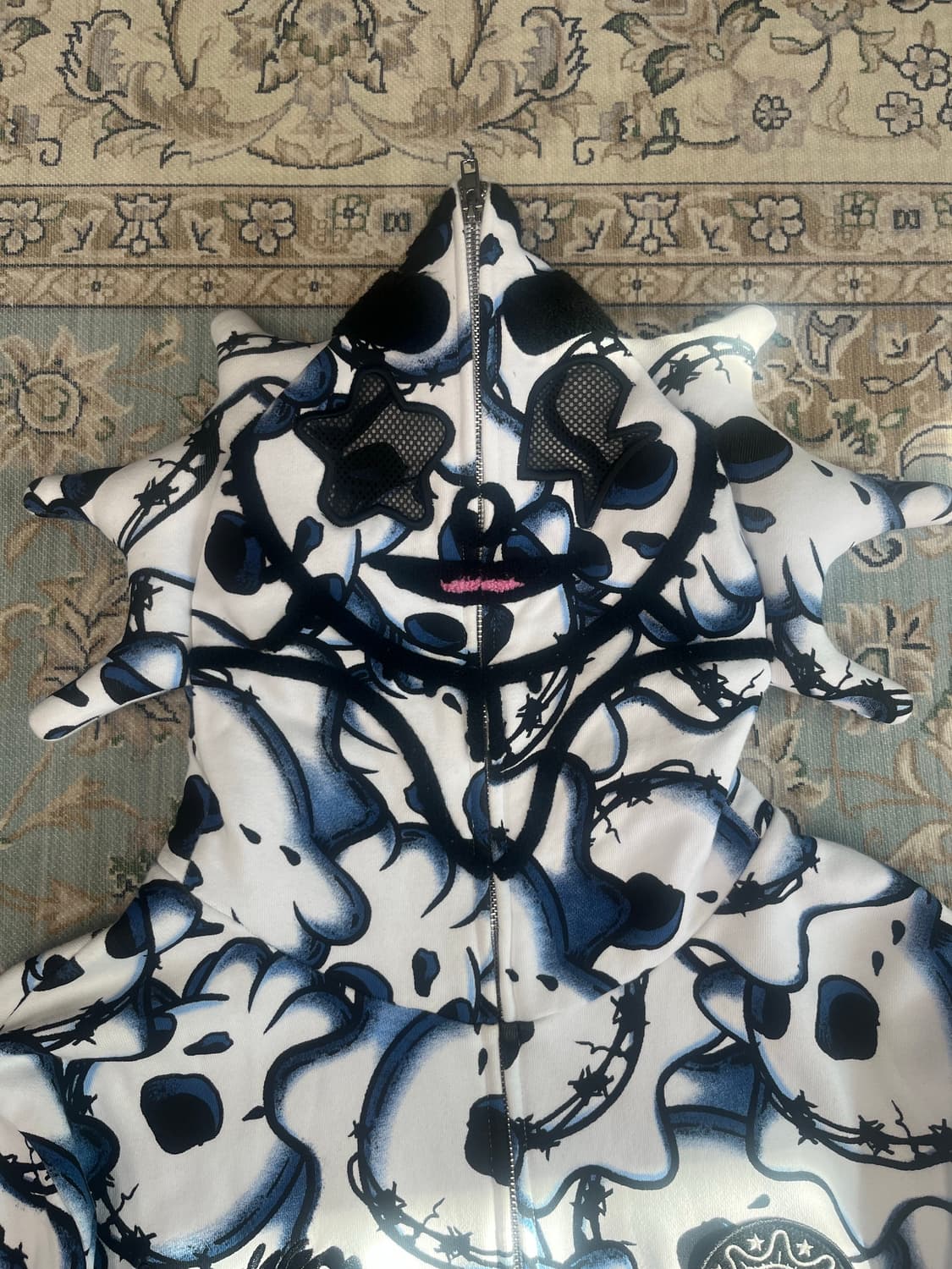 글로갱 후디 XL 정품 (glo skull zip hoodie blue) 상품이미지4