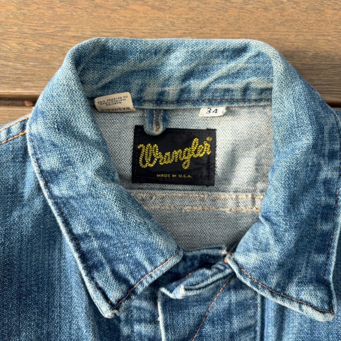 70s USA 랭글러 Wrangler 데님 트러커 자켓 상품이미지9