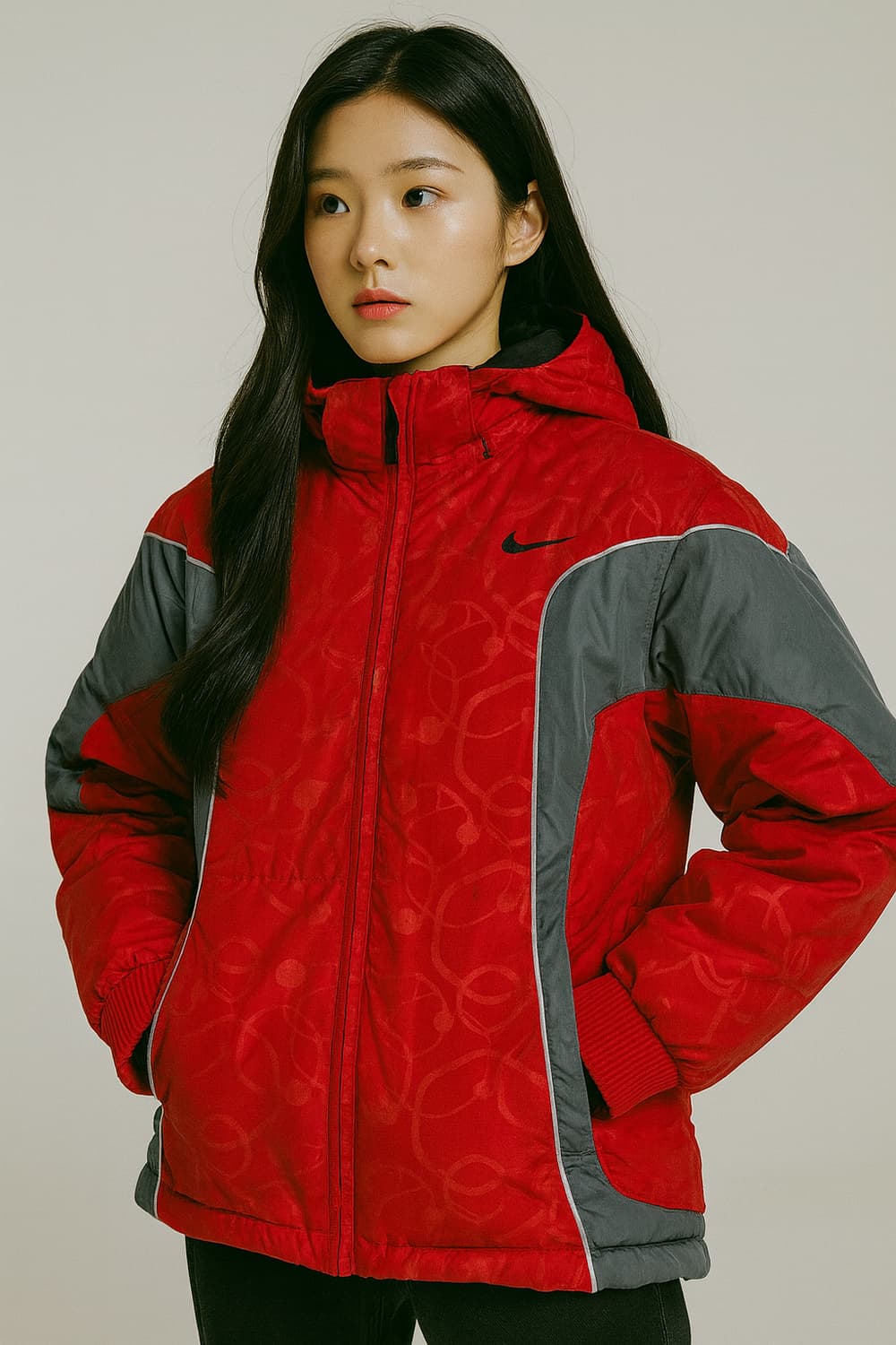 나이키 레드 덕다운 패딩 레드 L 65 55 상품이미지1