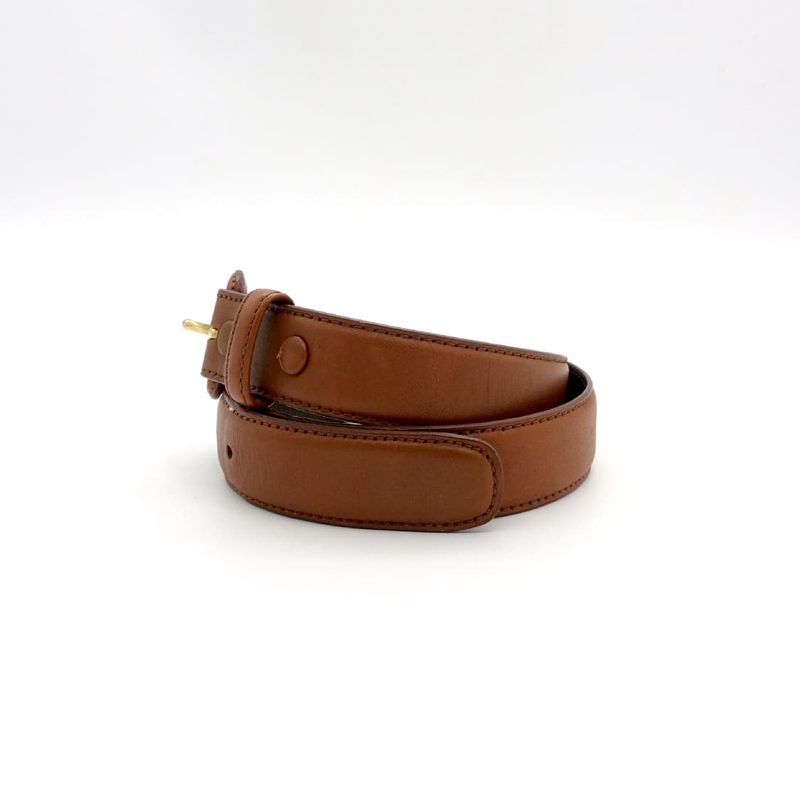 TOCHIGI LEATHER 일본 빈티지 브라운 레더 벨트 상품이미지3
