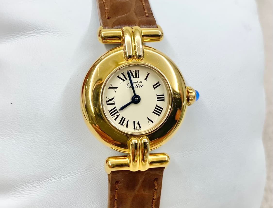 까르띠에 머스트 꼴리제드 24mm 쿼츠 여성용 금장 실버 상품이미지1