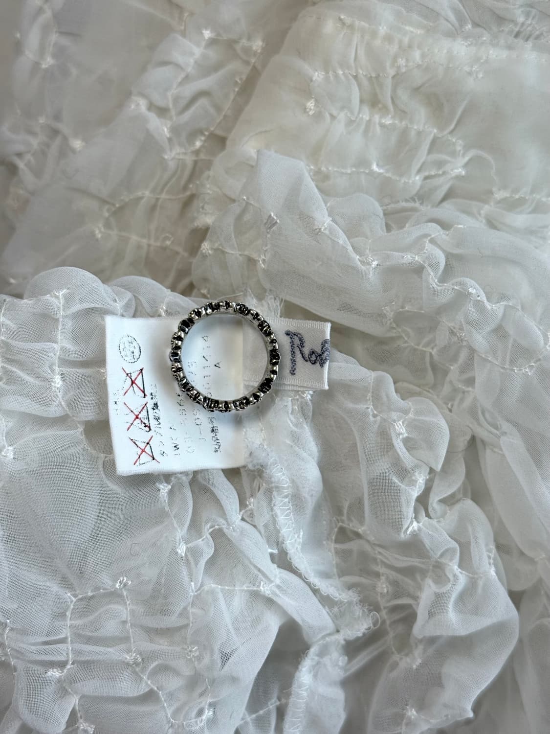 링클 시스루 블라우스 상품이미지6