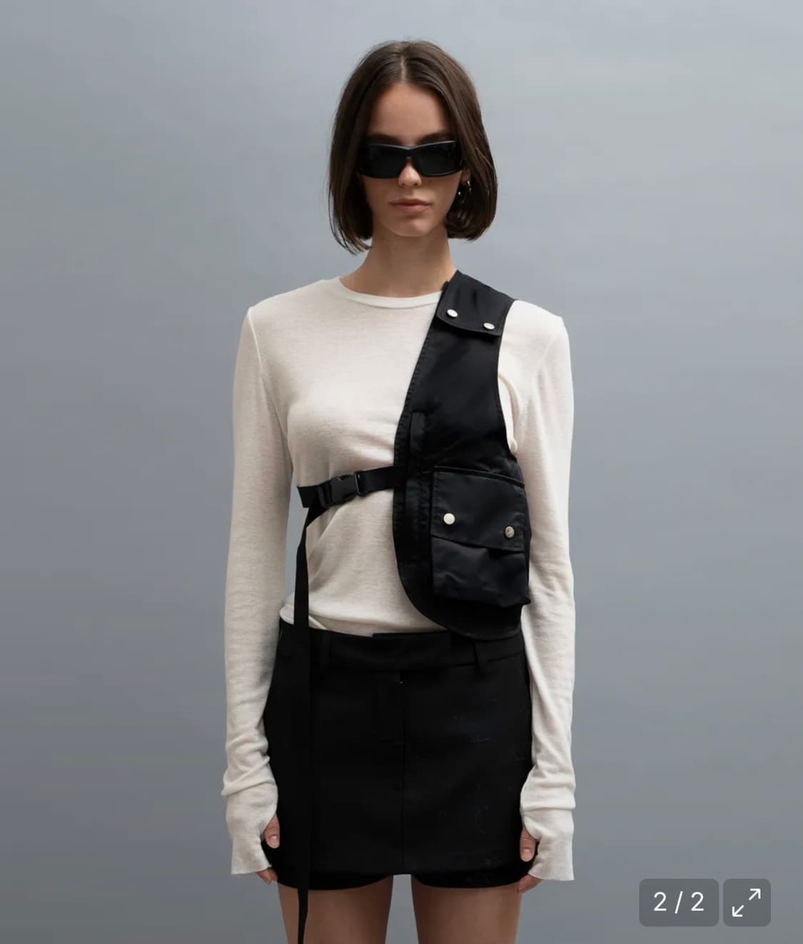 더포르타 원숄더 버클 카고 포켓 베스트 상품이미지1