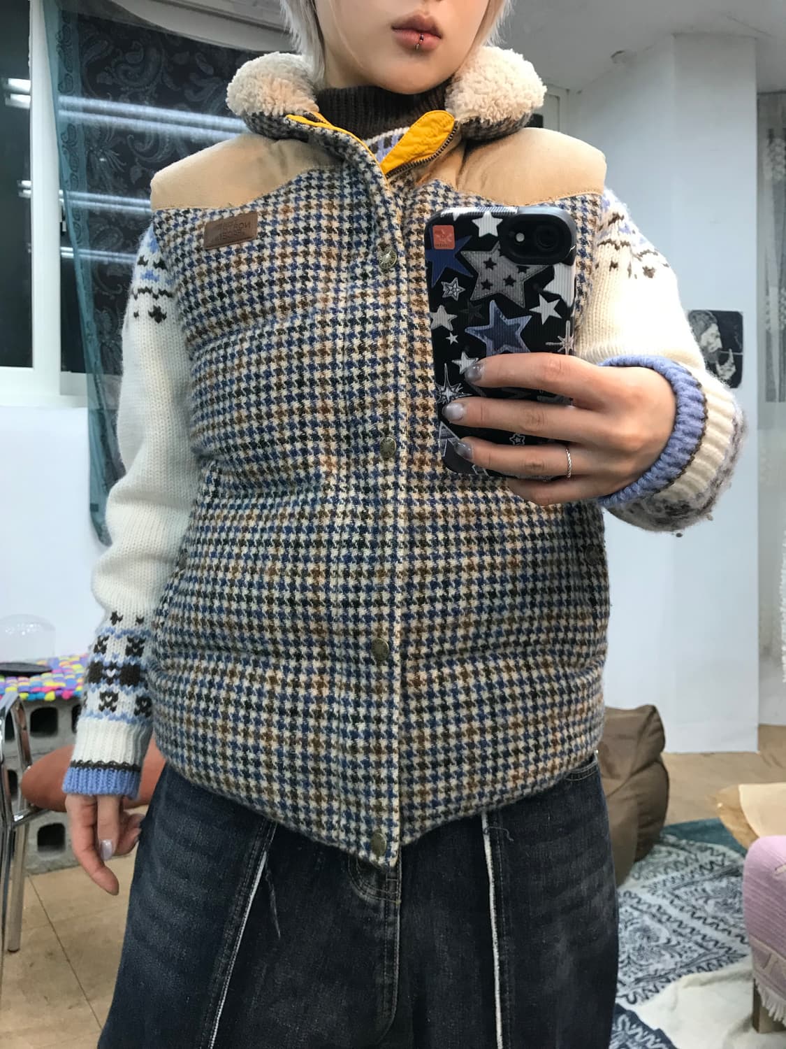 노스페이스 서밋시리즈 구스다운 체크 패딩조끼 상품이미지1