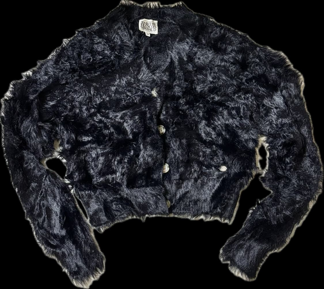 블랙 퍼 가디건  상품이미지1