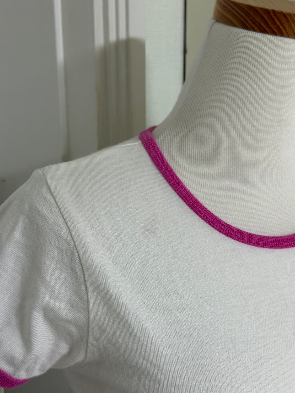 푸마 핑크 화이트 빅로고 링거티 반팔  상품이미지5