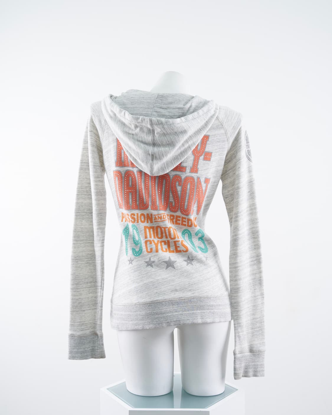 Harely Davidson 프린팅 디테일 그레이 후드집업 상품이미지2