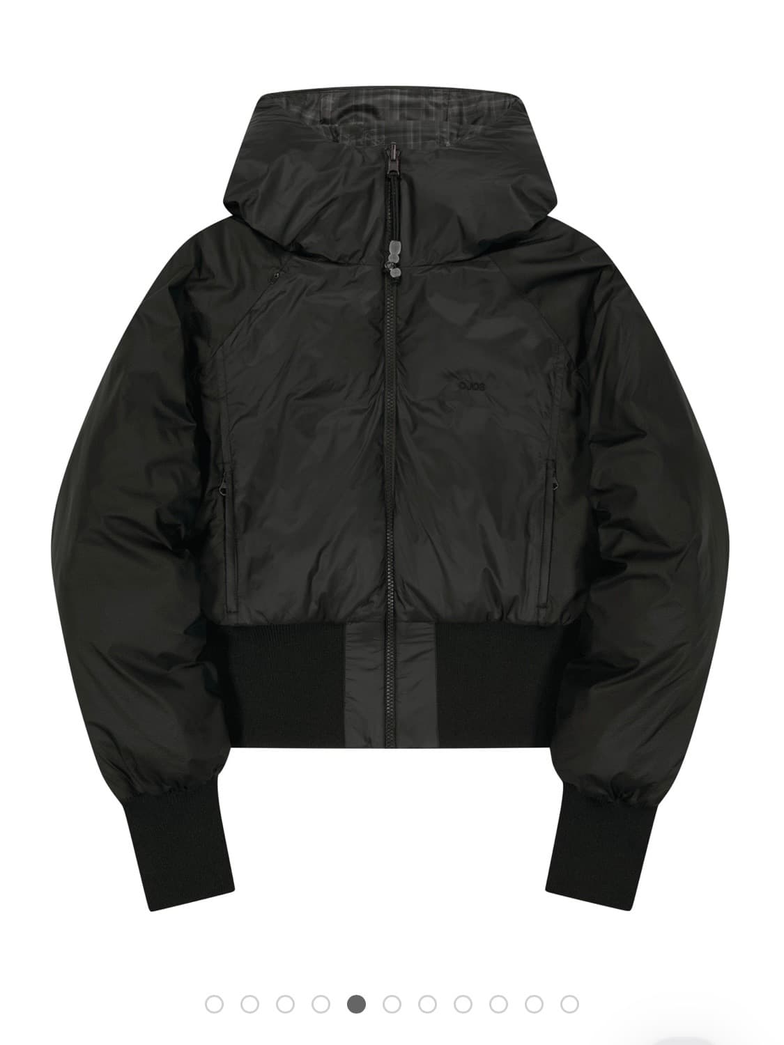 (새상품) 오호스 ojos 리버시블 체크 자켓 패딩 블랙 1사이즈 상품이미지1