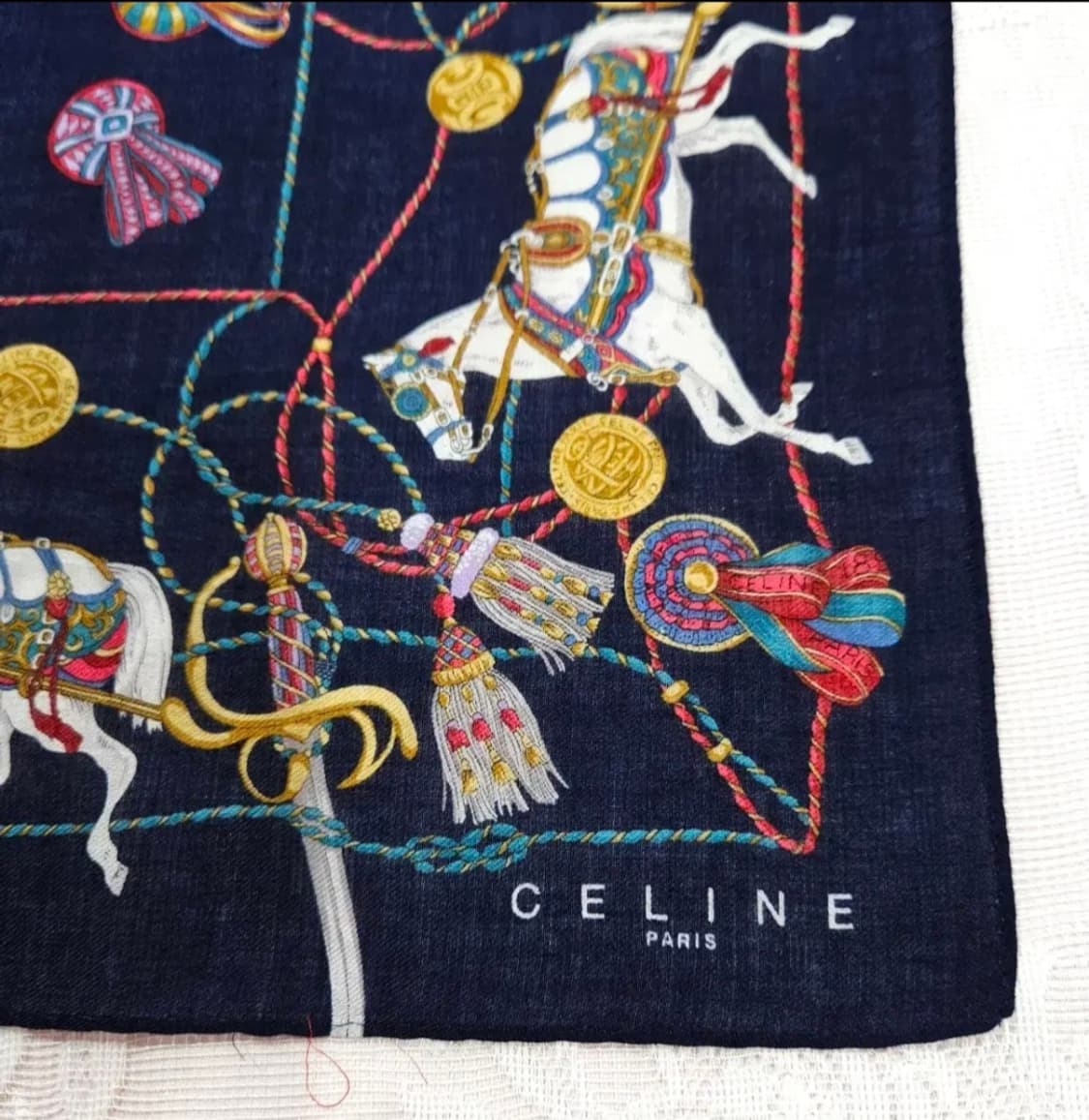 CELINE 빈티지 코튼 손수건 상품이미지5