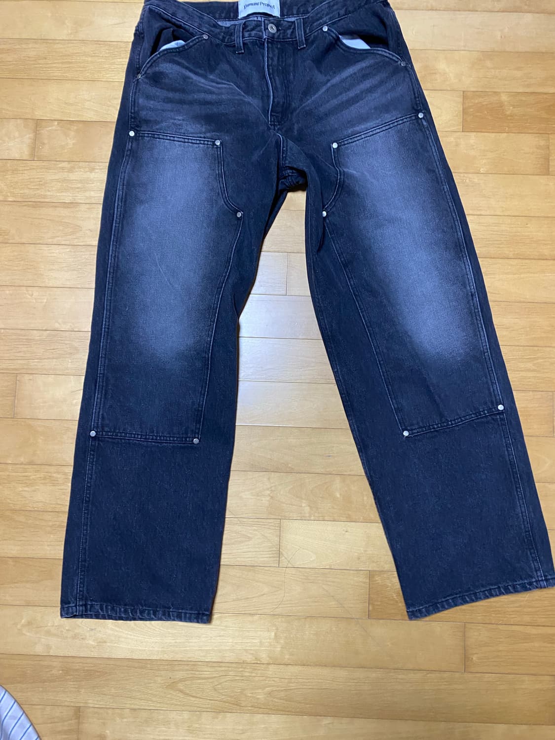 유먼트 더블니 흑청 L 상품이미지1