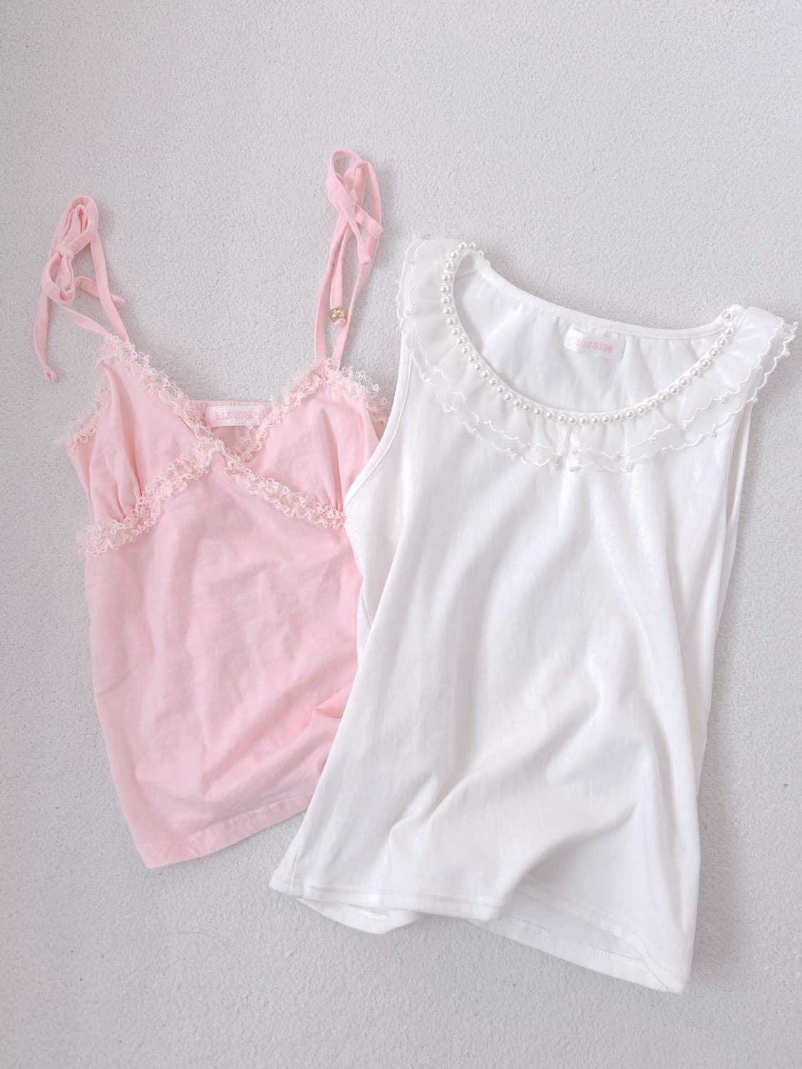 리즈리사 고전 핀터 레이스 진주 나시 일괄 히메갸루 라떼갸루 상품이미지1