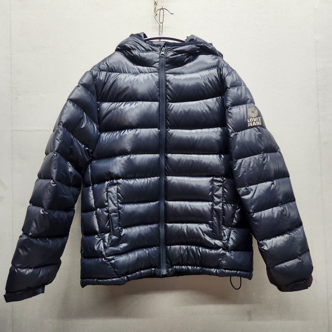리바이스 풀집업 후드 구스다운 스트링 패딩 M 상품이미지1