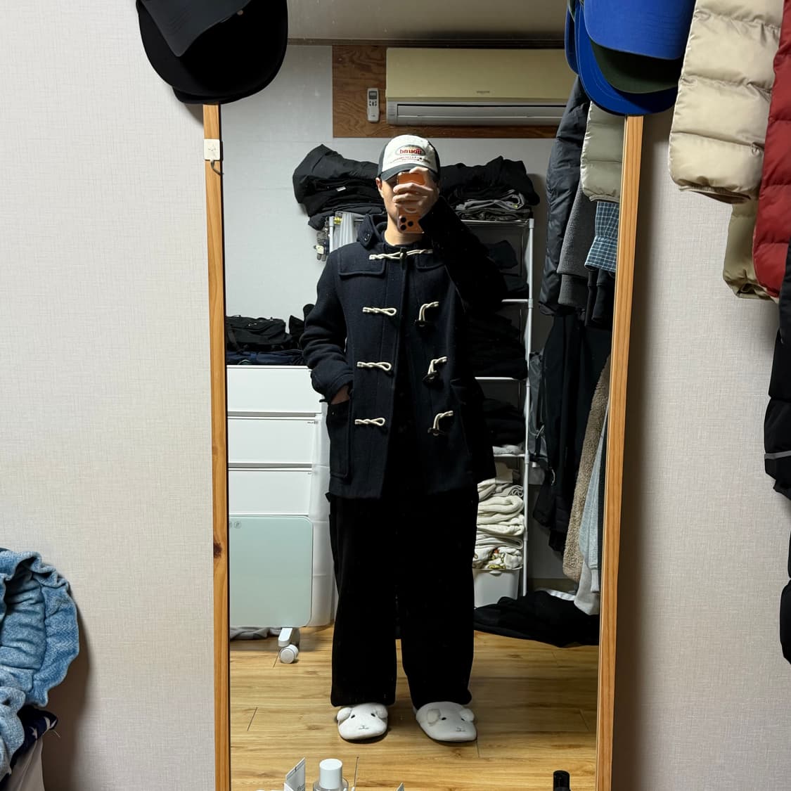 유니클로 네이비 떡볶이 코트 상품이미지2