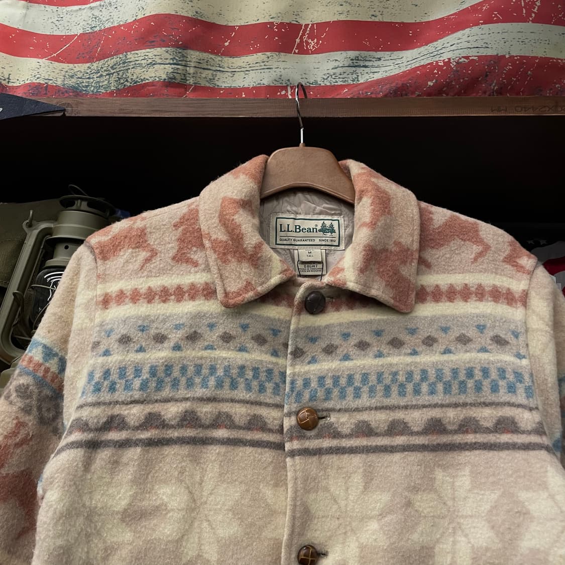 90s L.L Bean 엘엘빈 패턴 라이닝 코트 자켓 상품이미지3