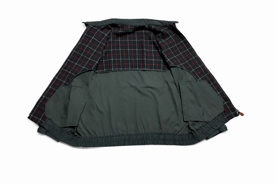 JPN 00s 일본 빈티지 클래식 아메카지 체크안감 블루종 해링턴 자켓 상품이미지3