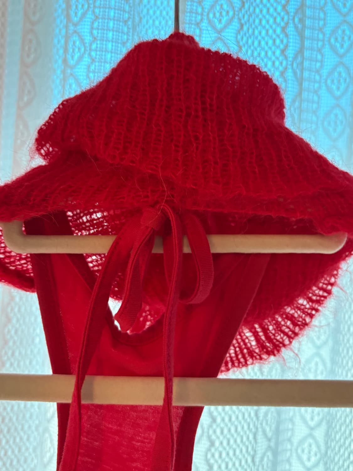 기마구아스 레드 홀터넥 탑 볼레로 세트 상품이미지4