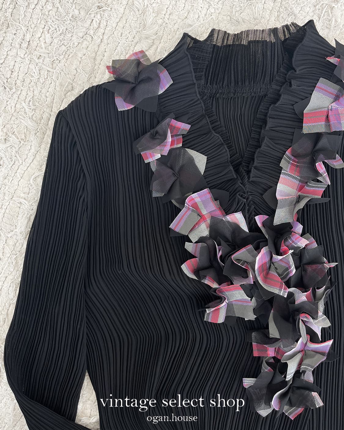 vintage pleated ruffle blouse 상품이미지6