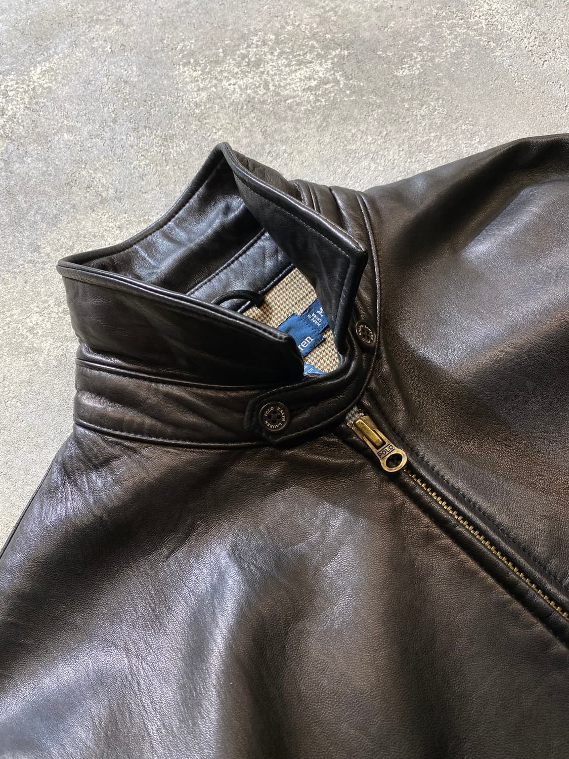 [M] 폴로 랄프로렌 블랙 맥스웰 레더 자켓 상품이미지4