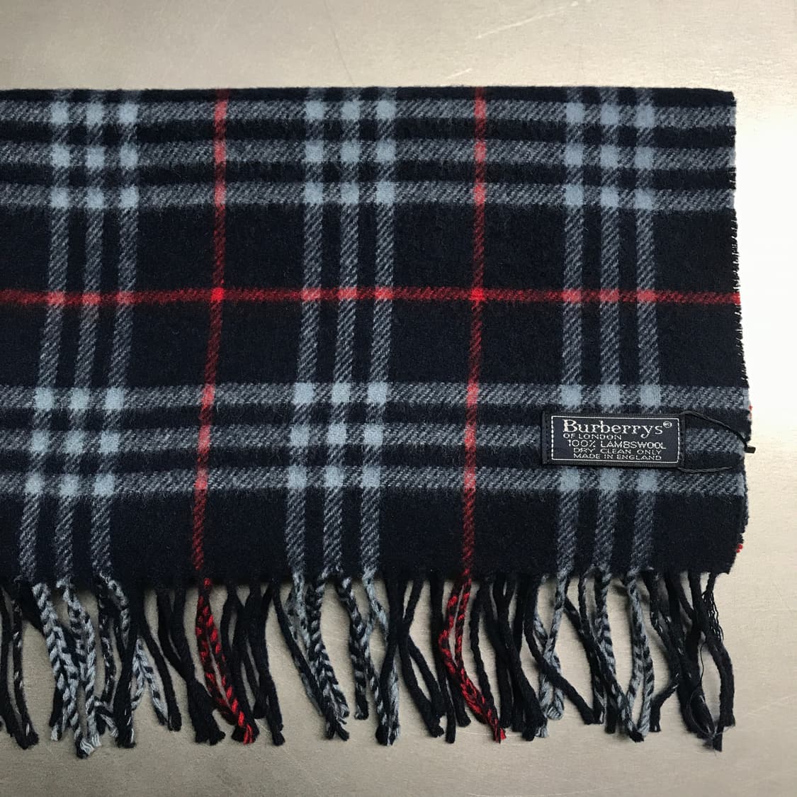 버버리 정품 램스울 머플러 네이비 상품이미지3