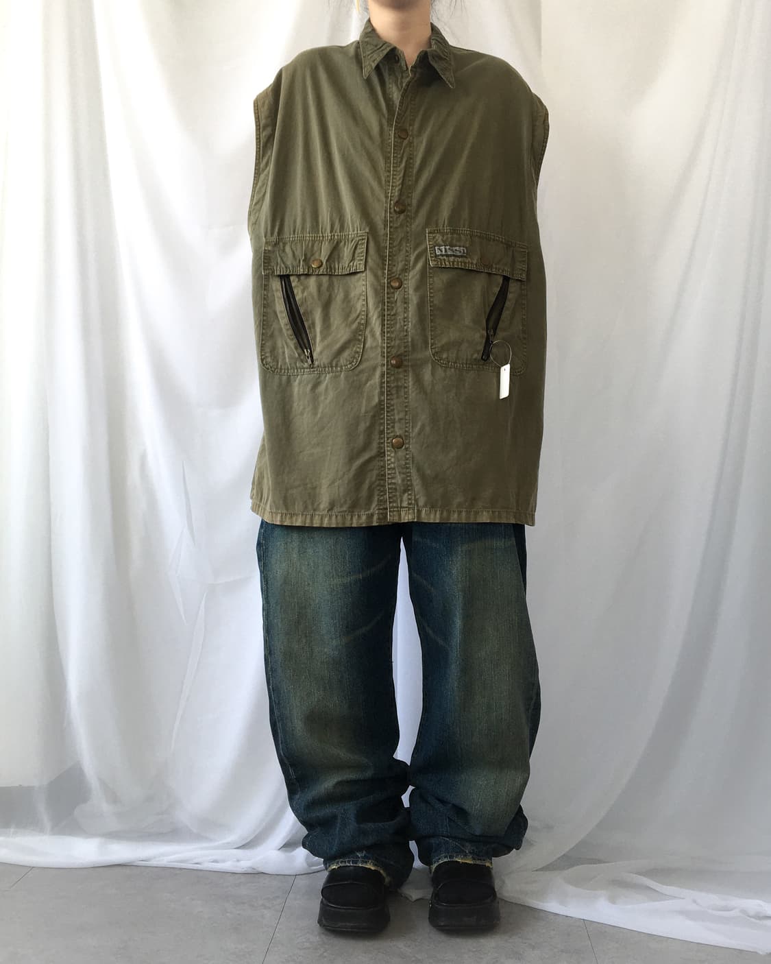 Khaki vest 상품이미지5