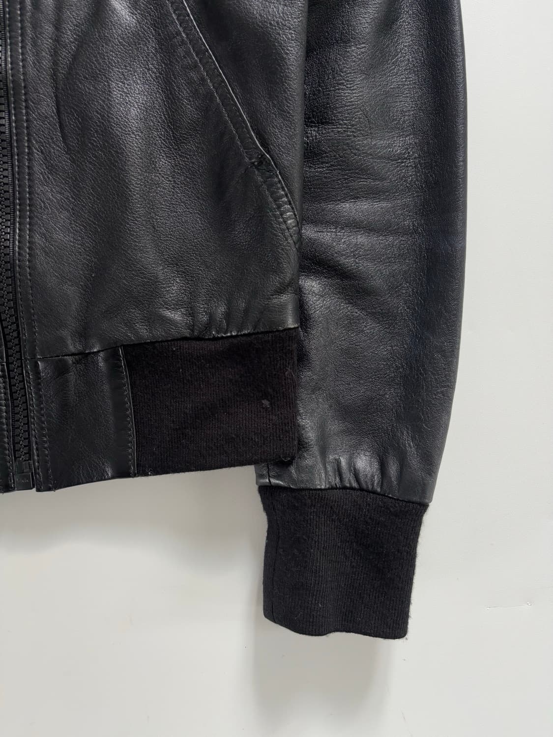 Diesel 디젤 블랙 레더 자켓 상품이미지3