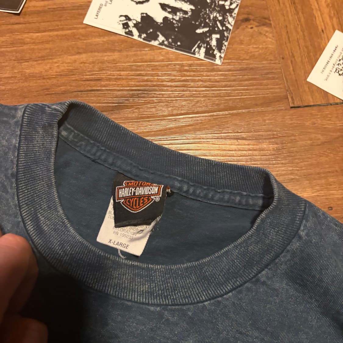 HARLEY DAVIDSON 싱글스티치 가먼츠 다잉 티셔츠 상품이미지3