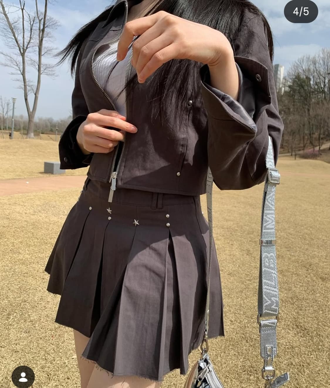 (새상품) 일리고 스터드 자켓 셋업 차콜 상품이미지3