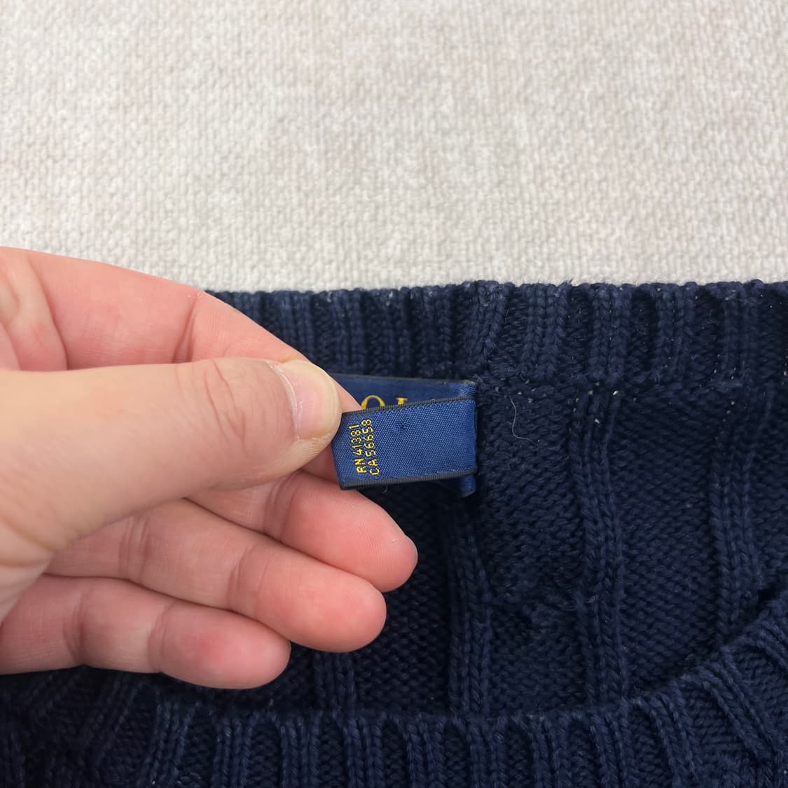 95 폴로랄프로렌 꽈배기 네이비 니트 상품이미지4