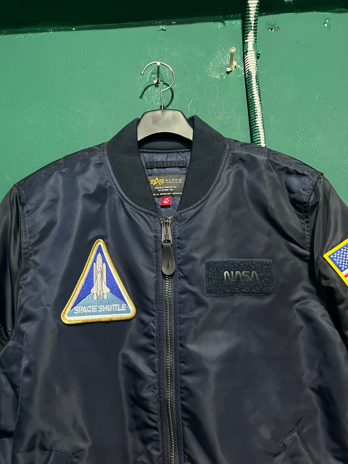 알파인더스트리 나사 신형ma-1 네이비L 상품이미지3