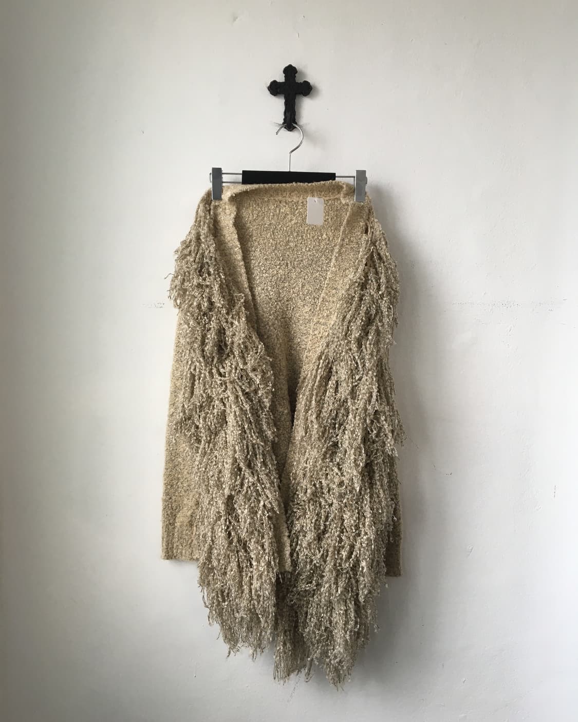 Fringe point open knit cardigan 상품이미지2