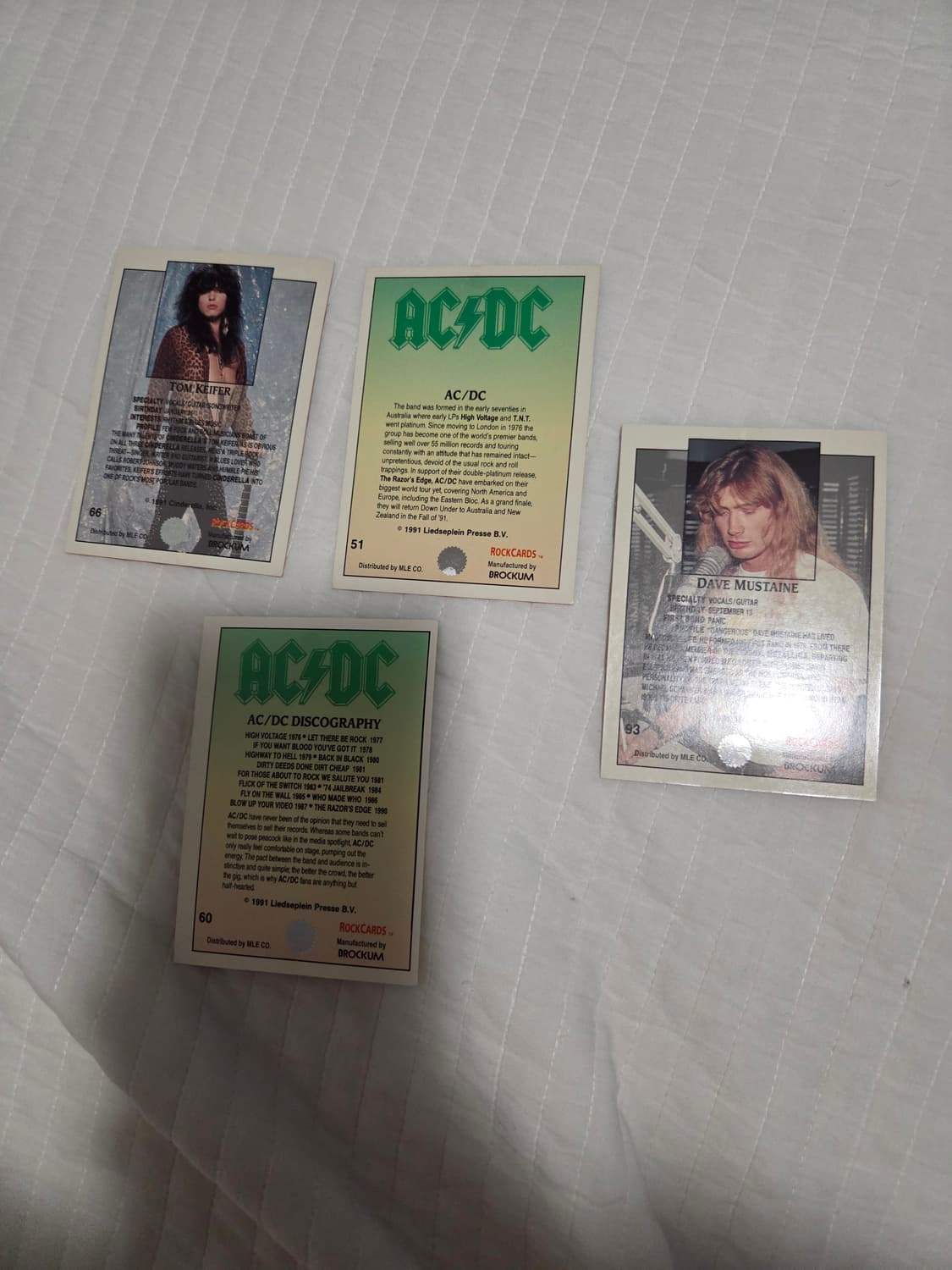 80-90년대 해외 메탈 록밴드 카드 일괄 판매 상품이미지2