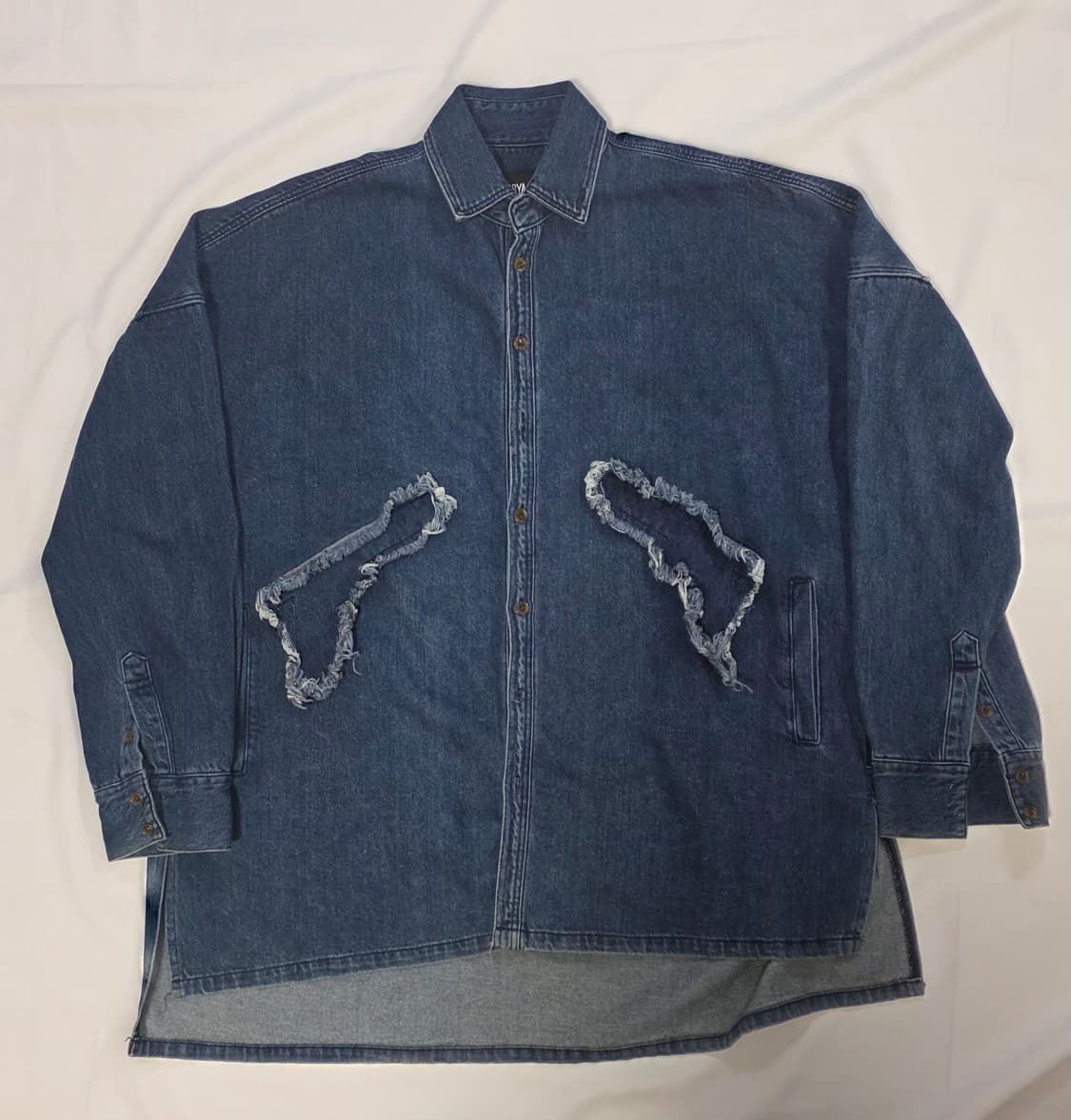 [아조바이아조] gun oversized washed denim 상품이미지1