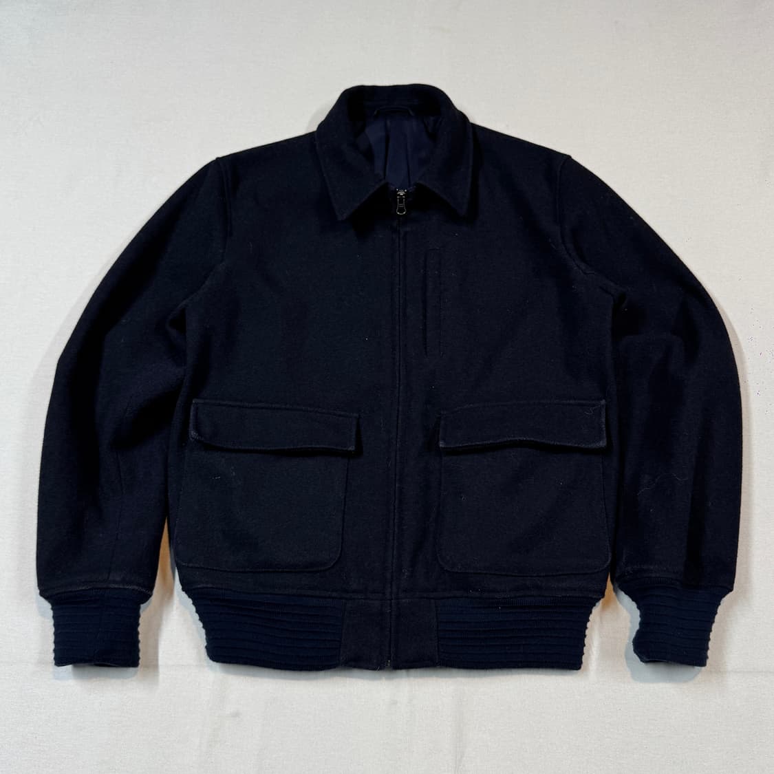 L) GU 네이비 울 블루종 봄버 자켓 상품이미지1